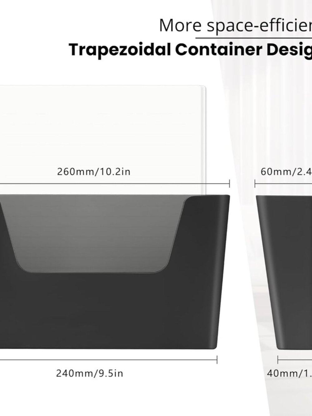 Adhesive File Holder Plastic Document Folder Door No Drilling Mount Mail Magazin - Picture 3 of 5